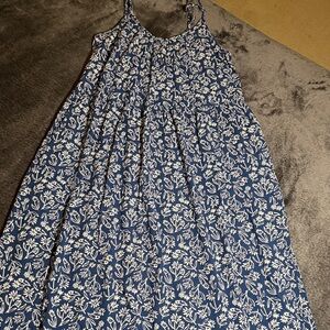 Dip Blue and White Floral Maxi Dress